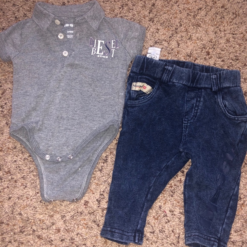 diesel jean and onesie 3-6